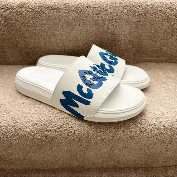 Alexander McQueen Other - New! Mens Alexander McQueen Graffiti Rubber Pool Slide Mens Size EU 43 US 10